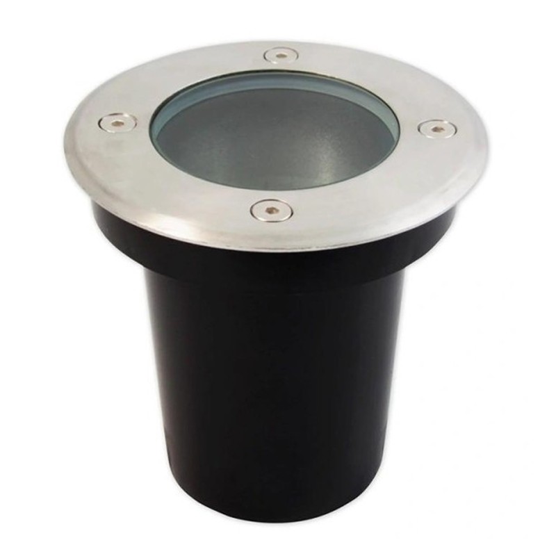 Découvrez l\'éclat du Spot Encastrable de Sol Ronde: Acier Inoxydable, Verre Trempé IP67 IK09!