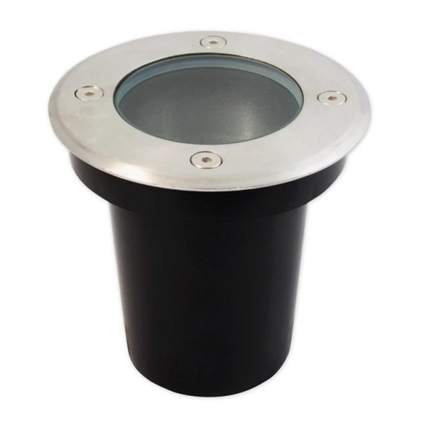 Découvrez l\'éclat du Spot Encastrable de Sol Ronde: Acier Inoxydable, Verre Trempé IP67 IK09!