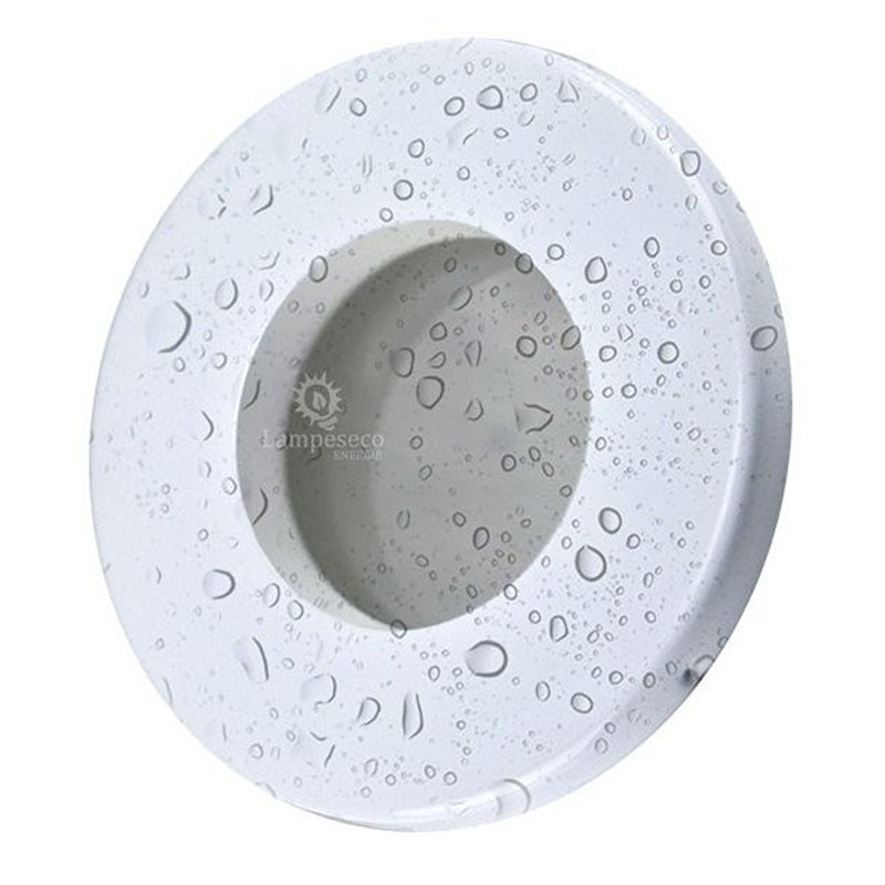 Fixation spot salle de bain étanche blanc pour ampoule halogène ou LED IP44