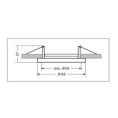 Fixation spot salle de bain étanche blanc pour ampoule halogène ou LED IP44