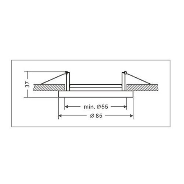 Fixation spot salle de bain étanche blanc pour ampoule halogène ou LED IP44