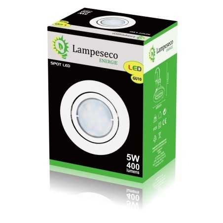 Spot Led Encastrable Complete Blanc Orientable lumière Blanc Chaud
