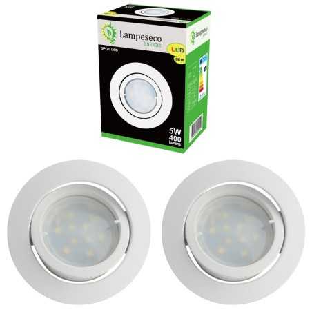 Spot Led Encastrable Complete Blanc Orientable lumière Blanc Neutre