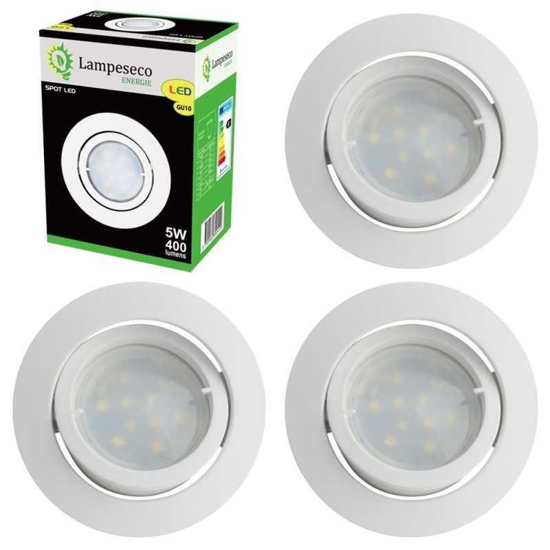 Éclairez votre intérieur avec style grâce au pack de 4 spots LED orientables blancs neutres Éclairez votre intérieur avec style grâce au pack de 4 spots LED orientables blancs neutres