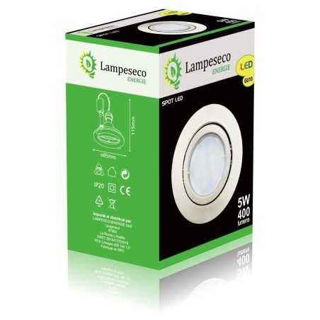 Spot Led Encastrable Complete Satin Orientable lumière Blanc Neutre