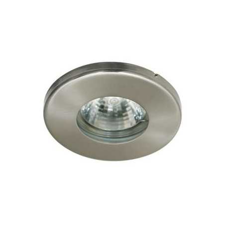 Spot Bain et Douche Etanche IP65 Nickel Satiné avec ampoule halogene MR16 (GU5.3) 12V