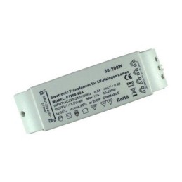 Transformateur Electronique 50-200W - 12v - Pour ampoules halogènes