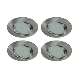 Éclairez votre intérieur avec style ! Lot de 4 spots LED encastrables alu brossé