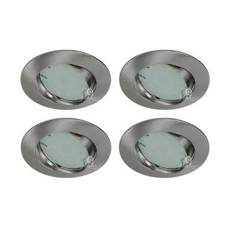 Éclairez votre intérieur avec style ! Lot de 4 spots LED encastrables alu brossé