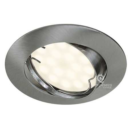 Lot de 3 spots LED encastrables alu brossé - éclairage blanc neutre puissant