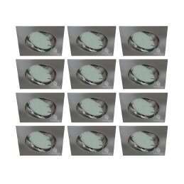 12 spots LED carré alu brossé: éclairez votre espace avec style!