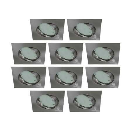 Découvrez notre lot de 10 spots LED carré alu brossé pour une ambiance chaleureuse et économique!