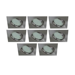 Éclairez votre intérieur avec style : Lot de 8 spots LED carrés orientables en aluminium brossé