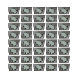 Éclairez votre maison avec style : Lot de 40 spots orientables LED carré alu brossé GU10