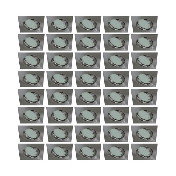 Éclairez votre maison avec style : Lot de 40 spots orientables LED carré alu brossé GU10