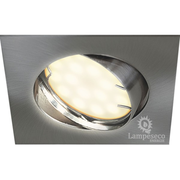 Éclairez votre maison avec style : Lot de 40 spots orientables LED carré alu brossé GU10