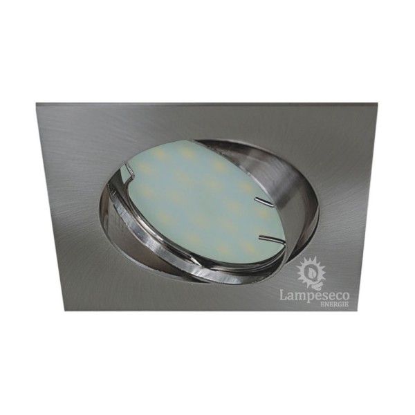 Éclairez votre maison avec style : Lot de 40 spots orientables LED carré alu brossé GU10