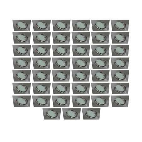 Éblouissez votre intérieur avec notre lot de 45 spots LED carrés orientables en alu brossé