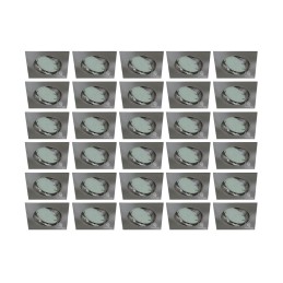 Transformez votre espace avec notre lot de 30 spots LED orientables carrés en alu brossé GU10 230V équivalent à 50W en blanc neu