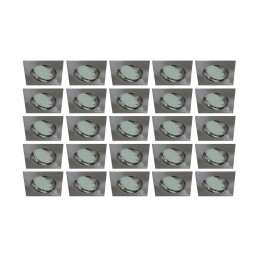 Éclairez votre intérieur avec style: Lot de 25 spots LED carré orientable GU10