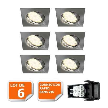 Transformez votre intérieur avec notre lot exceptionnel de 6 spots LED encastrables orientables !