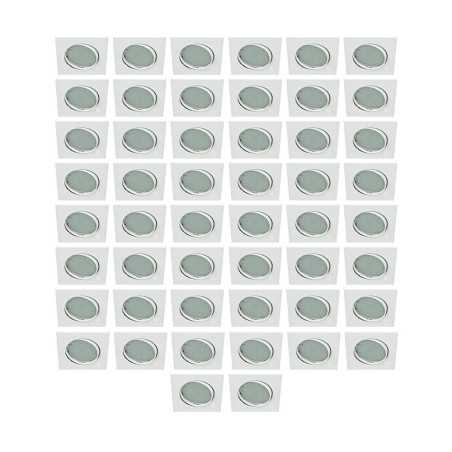 LOT DE 50 SPOT ENCASTRABLE ORIENTABLE LED CARRE GU10 230V ECLAIRE COMME 50W