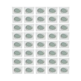 LOT DE 40 SPOT ENCASTRABLE ORIENTABLE CARRE LED SMD GU10 230V BLANC RENDU ENVIRON 50W HALOGENE