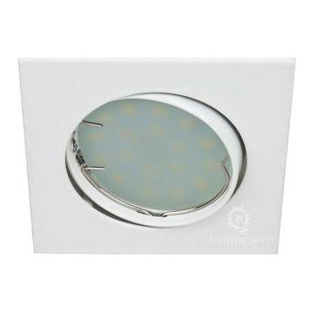 LOT DE 20 SPOT ENCASTRABLE ORIENTABLE CARRE LED SMD GU10 230V BLANC RENDU ENVIRON 50W HALOGENE