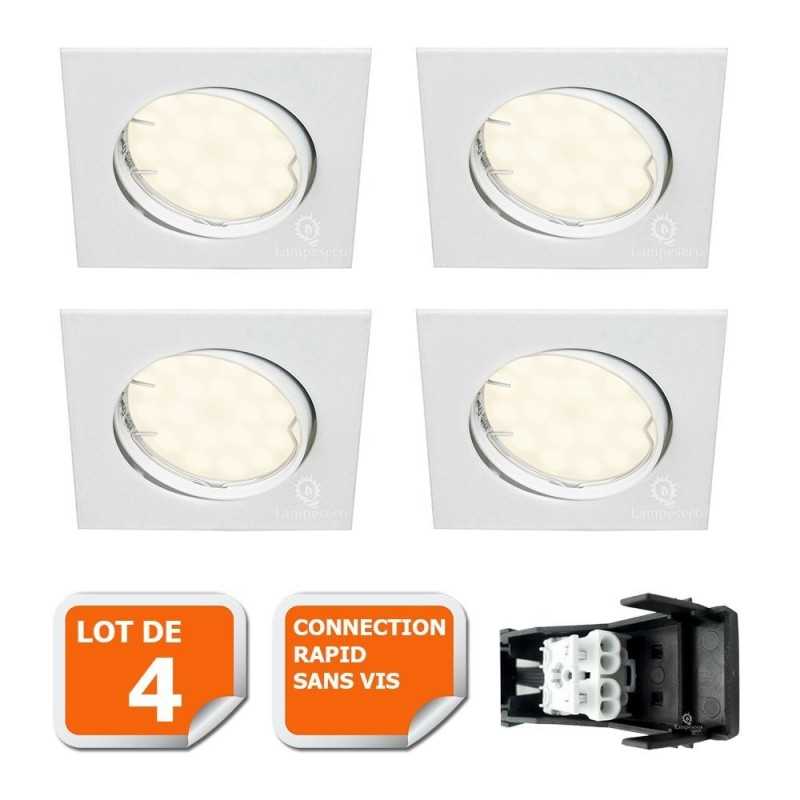 Éclairage de luxe à petit prix: Lot de 4 spots LED encastrables orientables Éclairage de luxe à petit prix: Lot de 4 spots LED encastrables orientables