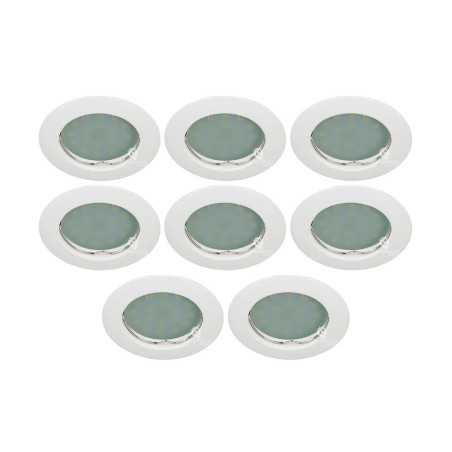 LOT DE 8 SPOT LED ENCASTRABLE COMPLETE RONDE FIXE eq. 50W BLANC FROID 6000K