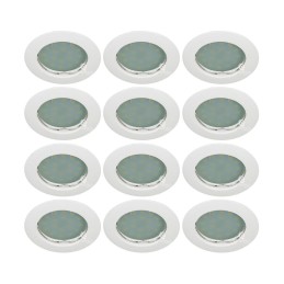 LOT DE 12 SPOT LED ENCASTRABLE COMPLETE RONDE FIXE eq. 50W BLANC FROID 6000K