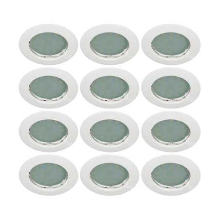 LOT DE 12 SPOT LED ENCASTRABLE COMPLETE RONDE FIXE eq. 50W BLANC FROID 6000K