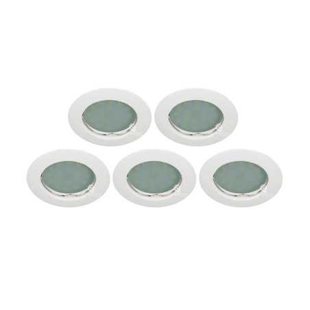 LOT DE 8 SPOT LED ENCASTRABLE COMPLETE RONDE FIXE eq. 50W BLANC CHAUD 3000K