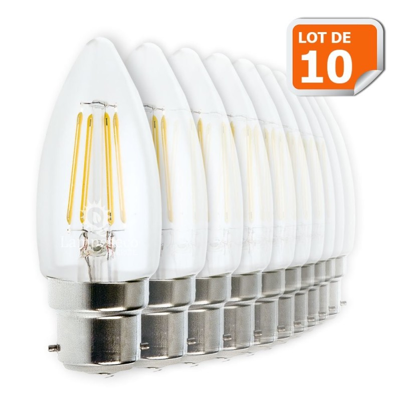 Ampoule LED à Baïonnette B22 Bougie, 4W équivalent Incandescente