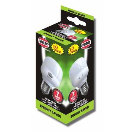 Lot de 10 Ampoules économie d’énergie Mini-Fluo sphérique 7W