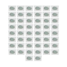 LOT DE 50 SPOT ENCASTRABLE ORIENTABLE LED CARRE GU10 230V eq. 50W BLANC FROID 6000K