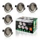 5 Spot LED Encastrable Extra Plat Dimmable Orientable Salle de Bain IP44 Blanc Chaud 3000K