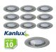 Lot de 10 Fixation de spot encastrable chrome matt D83mm marque Kanlux ref 26793