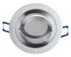 Support spot ronde encastrable orientable aluminium | Sans douille + ampoule - Aluminium brillant