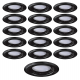 Lot de 15 Spots Encastrables Fixe Noir Mat avec GU10 LED 5W eqv. 50W Blanc Chaud 3000K