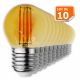 Lot de 10 Ampoules Led Filament forme G45 4 Watt (éq 42 watts) Culot E27