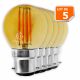 Lot de 5 Ampoules Led Filament Culot B22 forme G45 4 Watt 400 Lumens