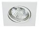 Support encastrable carré pour ampoule spot halogènes, CFL ou LED de 50W Max Couleur Blanc