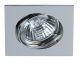 Support encastrable carré pour ampoule spot halogènes, CFL ou LED de 50W Max Couleur Chrome