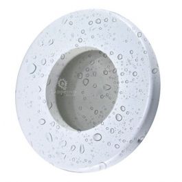 Fixation spot salle de bain étanche blanc pour ampoule halogène ou LED IP44