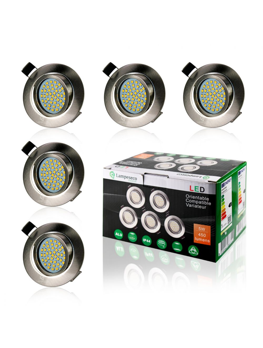 Éclairez votre salle de bain avec style - Spots LED encastrables extra plats  dimmables orientables IP44