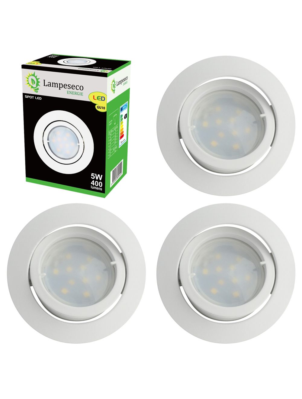Spot LED Star Blanc Ronde inclinable 5W 450lm 60D - 840 Blanc